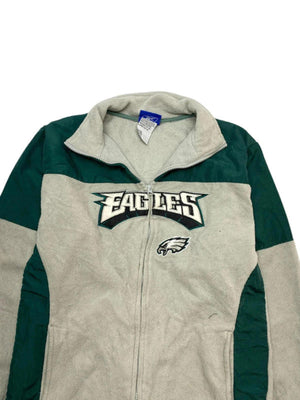 Beige NFL Eagles Fleece Jacket Youth's Large