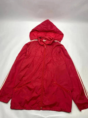 Adidas Vintage Red Hooded Windbreaker Jacket