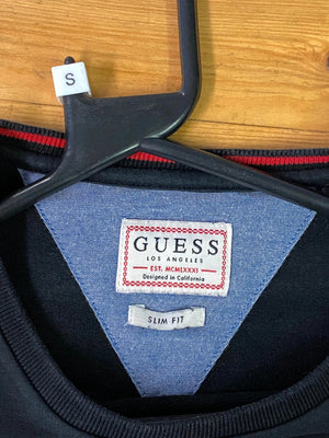 GUESS Los Angeles Black Triangle Logo Sweatshirt Size S