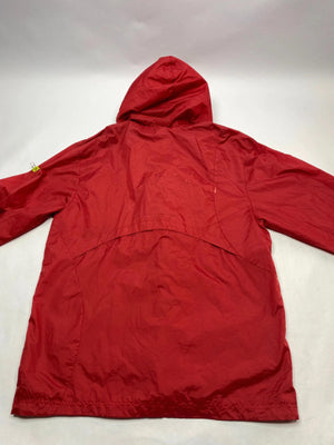 Adidas Vintage Red Windbreaker Jacket with 3-Stripes (Men’s L)