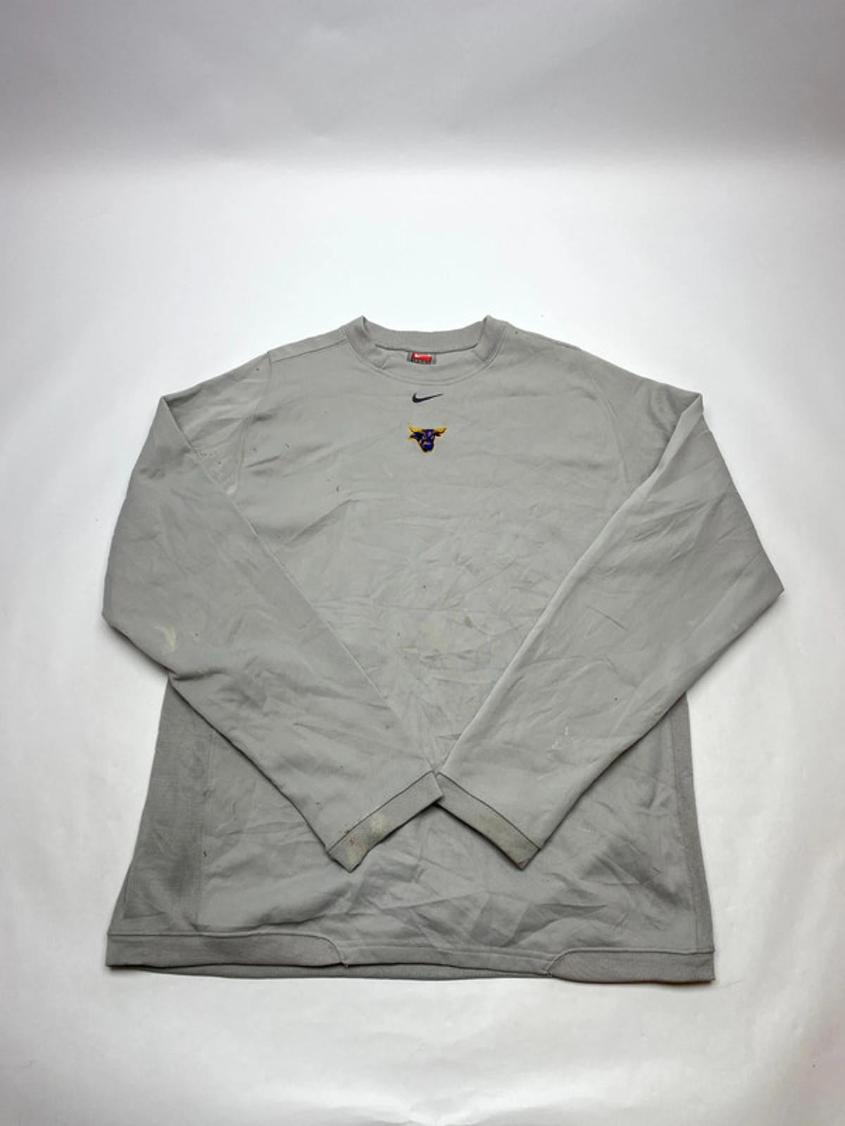 Nike Team Fit Therma Grey Long Sleeve Sweatshirt