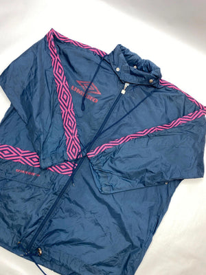 Vintage Umbro Navy & Pink Windbreaker Jacket