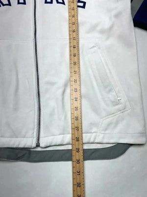 Vintage Nike White Zip Up Track Jacket Spell Out Logo