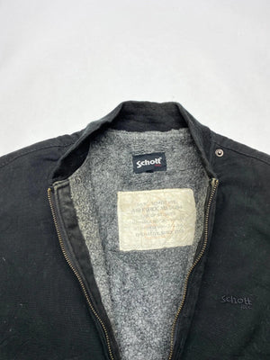 Schott NYC Black Utility Vest – Fleece Lined – Workwear Style