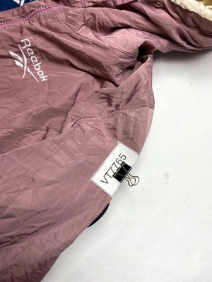 Reebok Mauve Pink Sherpa-Lined Windbreaker Jacket