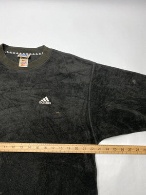 Adidas Vintage Black Fleece Sweatshirt (Men’s L)