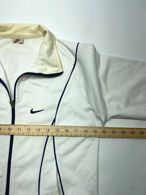 Vintage Nike White Zip-Up Jacket – L – Swoosh Logo