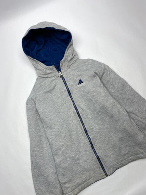 Vintage Adidas Blue Hooded Windbreaker Jacket