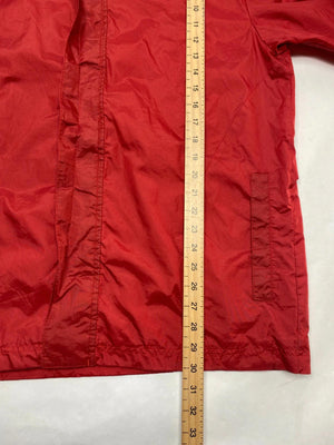Adidas Vintage Red Windbreaker Jacket with 3-Stripes (Men’s L)