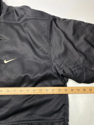 Vintage Nike Black & Beige Longline Hooded Jacket