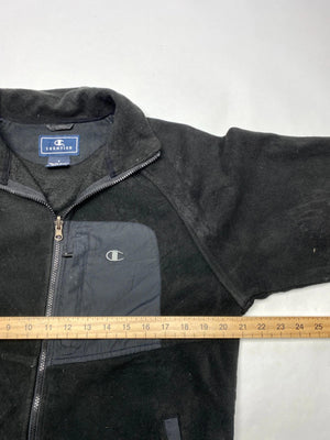 Champion Men's Black Fleece Jacket with Zip Pockets
