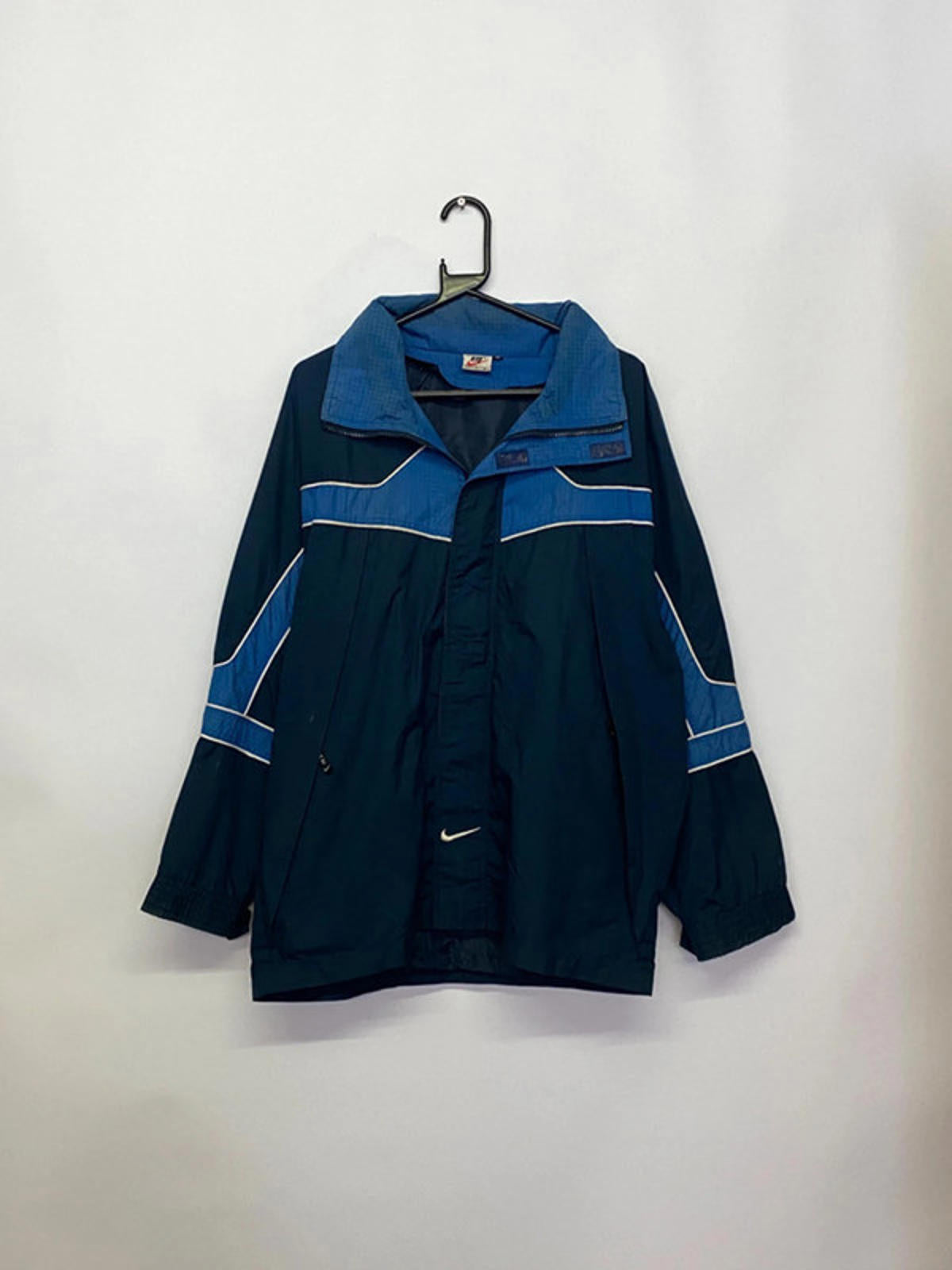 Vintage Nike Windbreaker Jacket Navy Blue/Blue – Size M