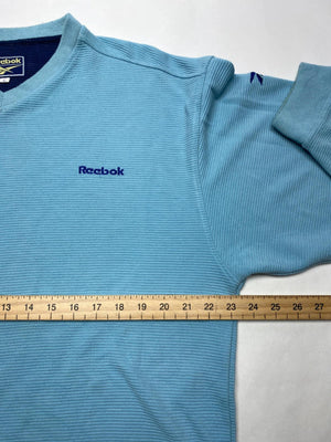 Reebok Vintage Light Blue V-Neck Sweatshirt (Men’s L)