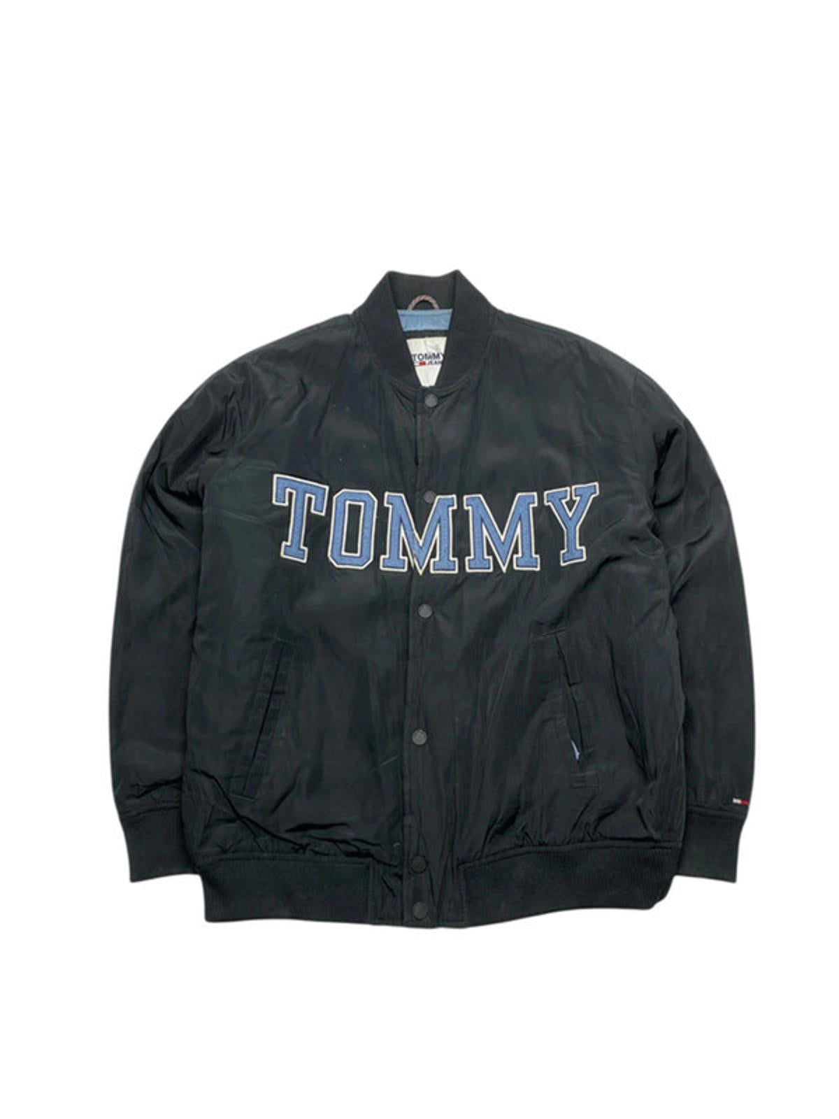 Black Tommy Jeans Varsity Jacket Men's XL