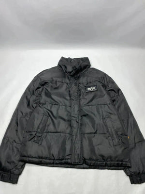 Alpha Industries Black Puffer Jacket Military Style