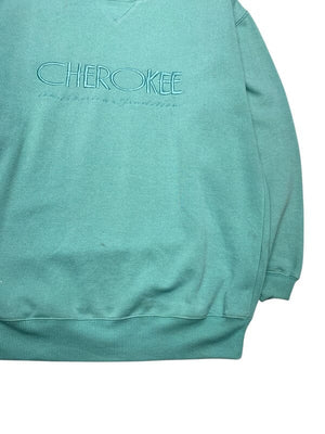 Aqua Blue Embroidery Sweatshirt Men's Small Northern Pole Vintage Wholesale 