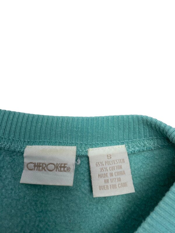 Aqua Blue Embroidery Sweatshirt Men's Small Northern Pole Vintage Wholesale 