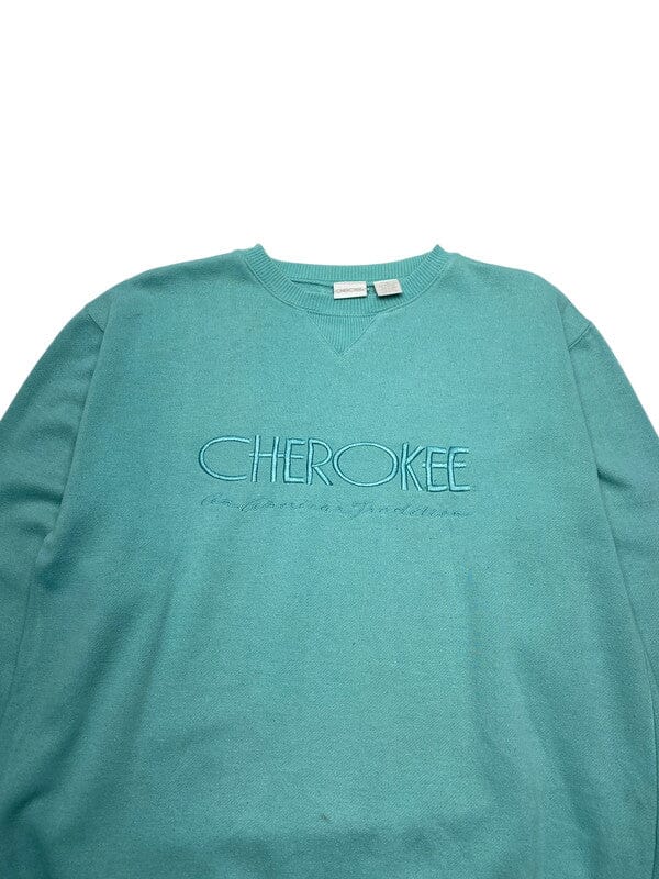 Aqua Blue Embroidery Sweatshirt Men's Small Northern Pole Vintage Wholesale 