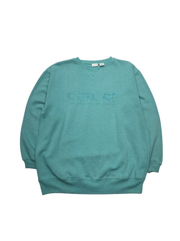 Aqua Blue Embroidery Sweatshirt Men's Small Northern Pole Vintage Wholesale 