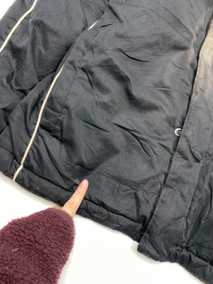 Nike Men's Black Puffer Jacket with White Piping