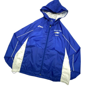Blue and White Asics Windbreaker Men's Medium