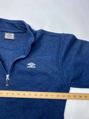 Umbro Men's Navy Blue Fleece Jacket with Half-Zip