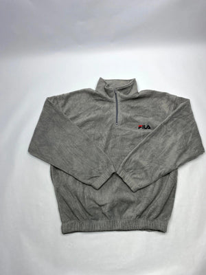 FILA Men's Grey Half-Zip Sweatshirt