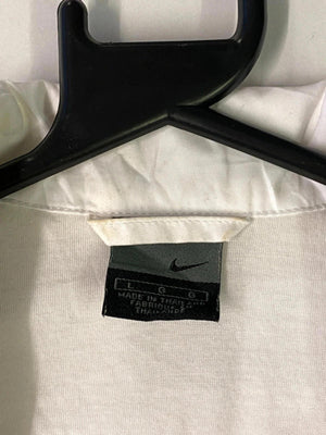 Nike Vintage White Track Jacket with Black Stripe Sleeves