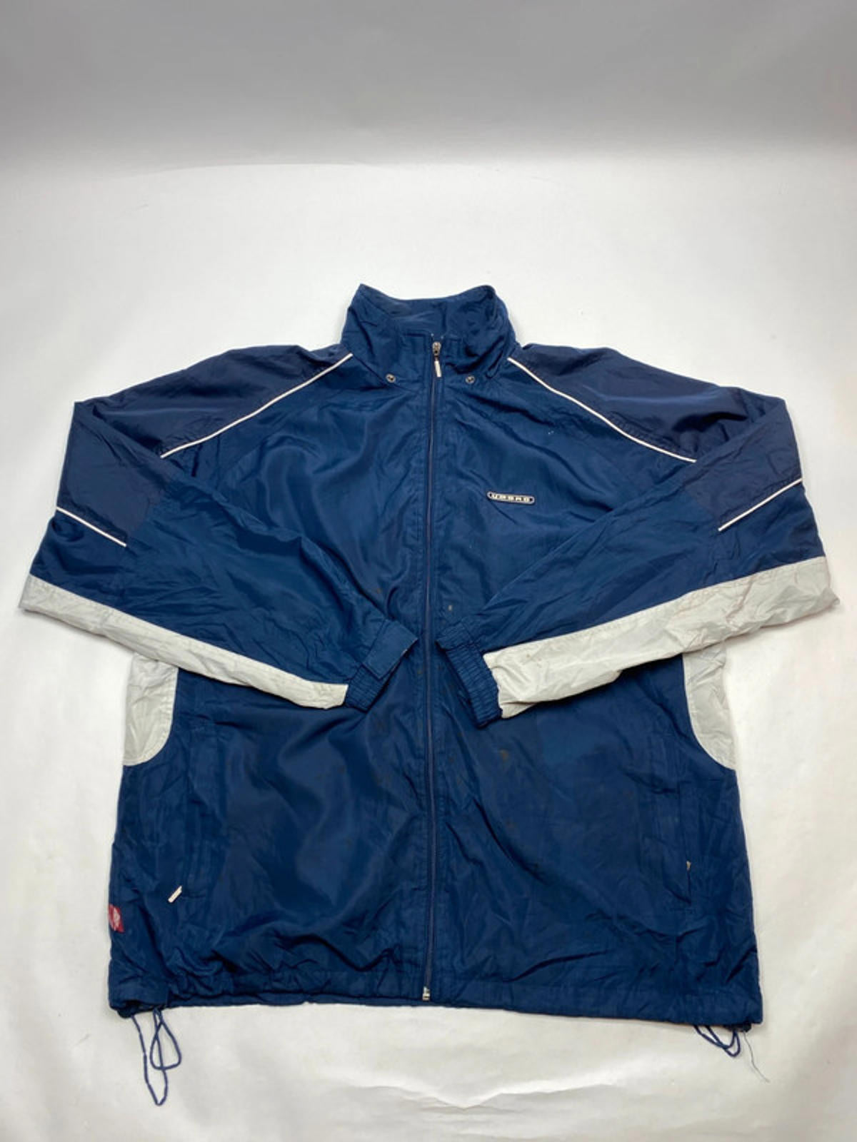 Umbro Vintage Navy & Grey Full-Zip Windbreaker Jacket