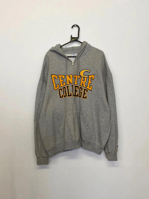 Champion Centre College Zip Hoodie – Grey – Size 2XL