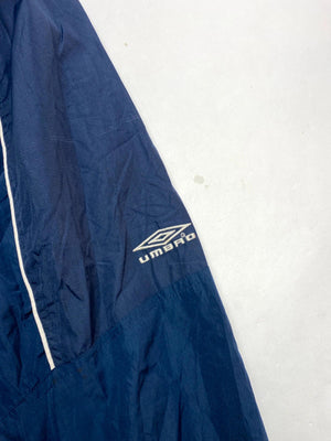 Umbro Vintage Navy & Grey Full-Zip Windbreaker Jacket