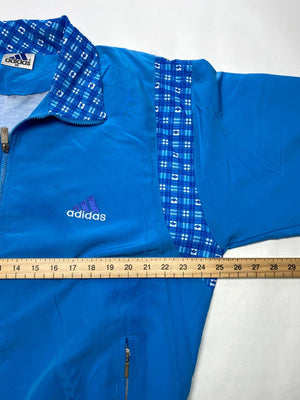 Vintage Adidas Blue Track Jacket – Size 15 – Retro 80s/90s Style