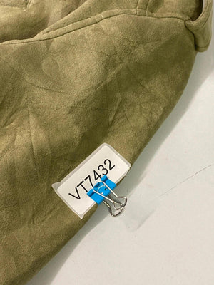 Lulu Love Olive Green Faux Suede Biker Jacket – Women’s L