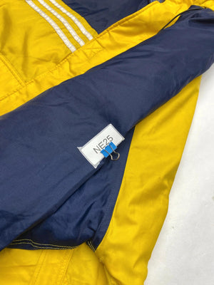Vintage 90s Adidas Yellow & Navy Puffer / Ski Jacket