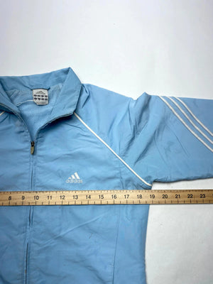 Adidas Light Blue 3-Stripe Women’s Track Jacket – Size L (UK 14)