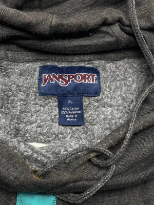 Grey Jansport Badge Hoodie Men's XL