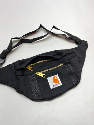 Carhartt Black Canvas Waist Bag with Gold Zipper