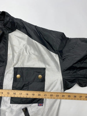 Belstaff Two-Tone Black & Silver Quilted Biker Jacket