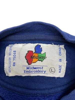 Navy Embroidery Sweatshirt Men's Large