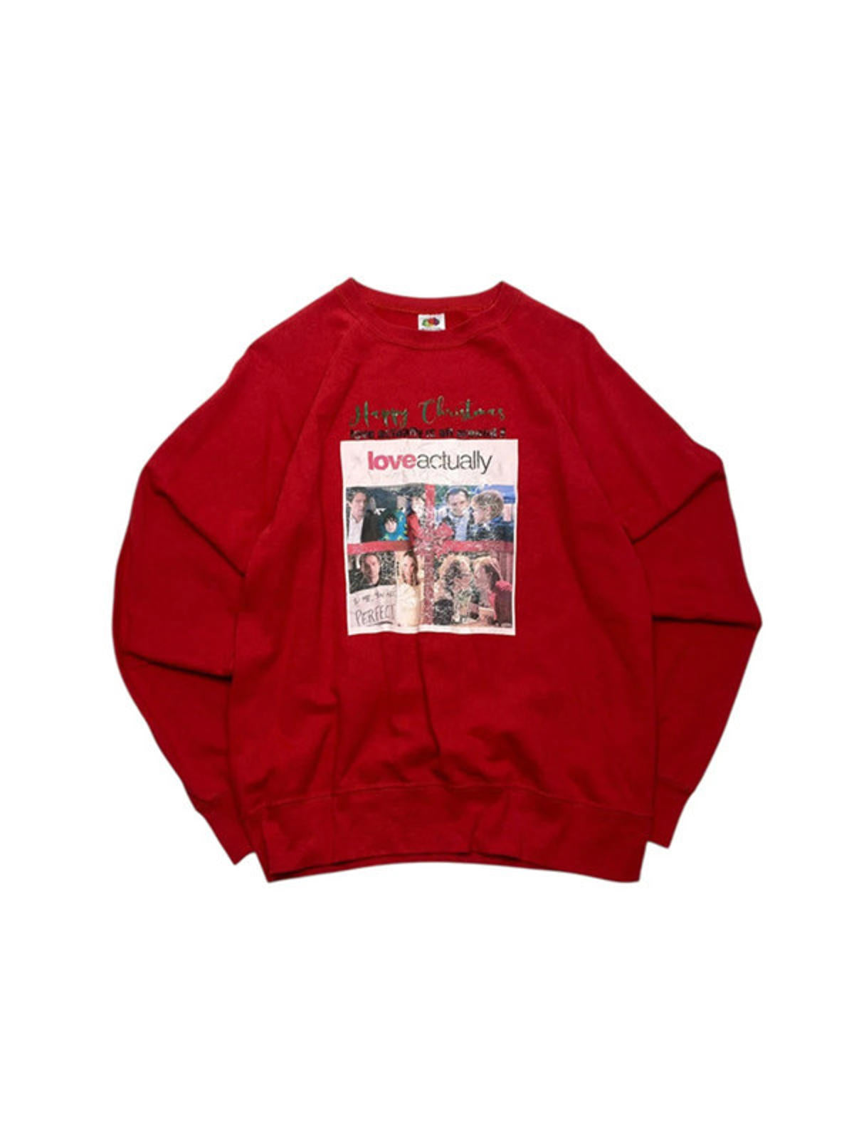 Red Print Sweatshirt Men's Small
