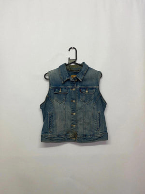 Levi’s Sleeveless Denim Vest – Light Wash, Size XL