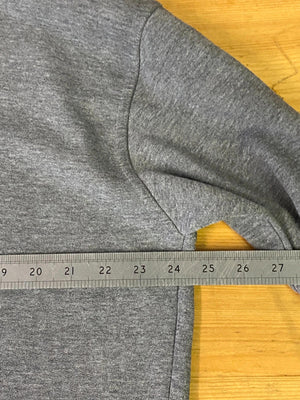 Puma Grey V-Neck Sweatshirt with Striped Sleeves