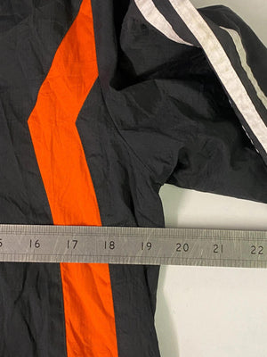 Adidas Black & Orange Fleece-Lined Track Jacket