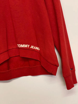 Tommy Jeans Red Logo Crewneck Sweatshirt