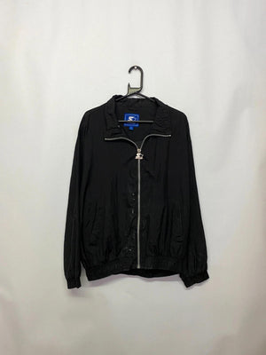 Vintage Starter Black Full-Zip Windbreaker Jacket