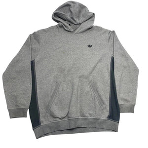 Grey Adidas Embroidery Hoodie Men's XL