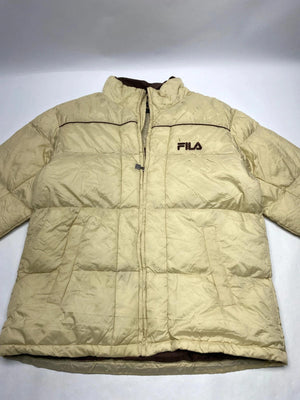 Vintage FILA Puffer Jacket – Beige / Brown