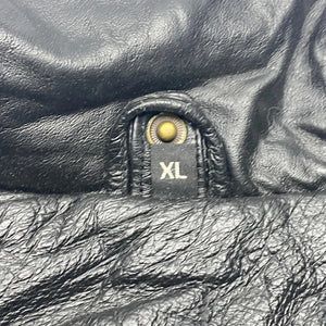 Black Leather Jacket Men's XL