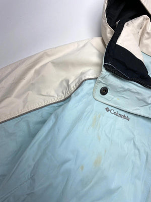 Columbia Titanium Light Blue & Cream Hooded Ski Jacket (Women’s S)