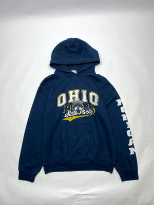 Vintage Ohio State Parks Navy Blue Hoodie (Size S)